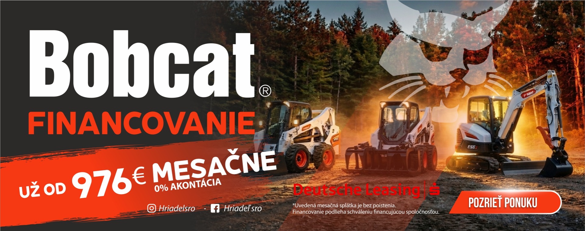 Skladové stroje Bobcat s možnosťou financovania